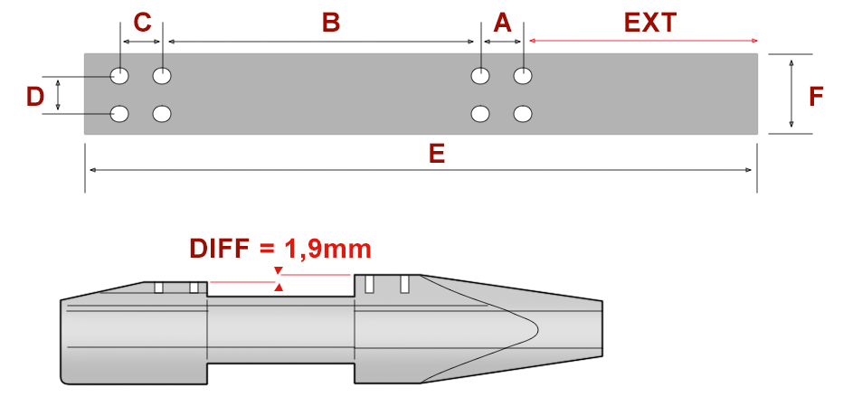 Rusan-Picatinny-rail-Browning-X-Bolt-SA-maten