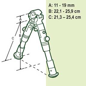 TL-BP08S-A maten bipod