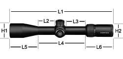 Diamondback Tactical 4-16x44 FFP Afmetingen