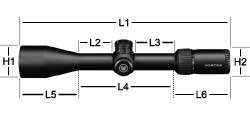 Diamondback Tactical 6-24x50 FFP Afmetingen