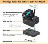 Vortex Razor Mount Red Dot Low 3/8" rail mount_