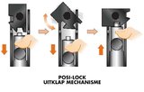 UTG TL-BP18S-A Universeel opklapbaar verstelbaar geweer statief 15,7 - 17 cm_