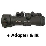 Dipol DN34 PRO voorzet nachtkijker Gen 2+ front Sniper zwart-wit, incl. adapter en IR laser_