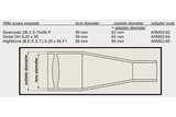 Rusan QR ARM52 adapter voor voorzetkijkers (30 tot 80mm)_