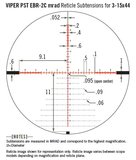 Vortex Richtkijker Viper PST Gen II 3-15x44 FFP, EBR-7C Dradenkruis (MRAD)_