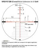 Vortex Richtkijker Viper PST Gen II 3-15x44 FFP, EBR-7C Dradenkruis (MRAD)_