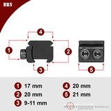 Sportsmatch RB5 adapter 11mm dovetail naar Picatinny/Weaver rail (17mm)_