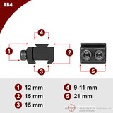 Sportsmatch RB4 Tikka T3/CZ527/Brno adapter 15mm naar 11mm dovetail (12mm)_