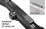 Rusan One-piece quick-release mount - picatinny/weaver - LM rail 70° prism_