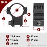 Sportsmatch TO54C picatinny/weaver 25,4mm montage medium (24mm)_
