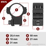 Sportsmatch HTO76 picatinny/weaver 25,4mm montage hoog (31mm)_