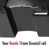 Contessa 25,4mm ringen voor ronde 11mm Dovetail 60° laag (16mm)_