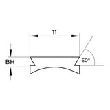 Contessa 25,4mm ringen voor ronde 11mm Dovetail 60° hoog (26mm)_