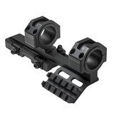 NC Star Combat scope 1-6x24 Combo incl. Quick Release Cantilever montage, verlicht dradenkruis Rood/Groen_