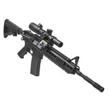 NC Star Combat scope 1-6x24 Combo incl. Quick Release Cantilever montage, verlicht dradenkruis Rood/Groen_