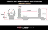 Innomount ZERO - Weaver/Picatinny - 30mm Ring montage | Pard TD, TS, Pulsar Apex, Digisight, Hikmicro Alpex, Infiray Tube TD 50L_