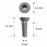 EGW Vervangingsschroeven voor Trijcon RMR, Holosun HS507C Sight mounts_