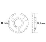 Vector Optics Large Parallax Wheel voor Continental richtkijkers_